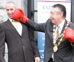 Ken Horan with Mayor Padraig Coneely