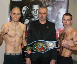 Weigh - inn at the Holiday Inn Belfast as the KICKmas Box gets closer - Top of the bill clash between Gary Hamilton and Marty Cox Jrn