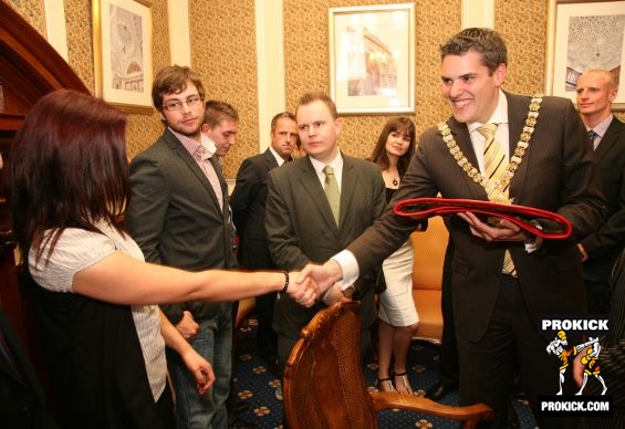 Karen meets the Lord Mayor of Belfast 