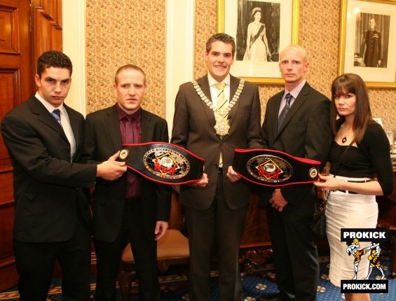 Prokick team meeting the Mayor of Belfast city hall