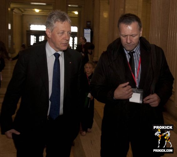 Billy Murray talks with First Minister