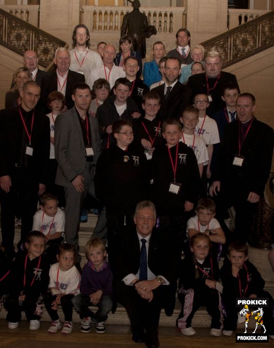 Prokick team at Stormont with first Minister 