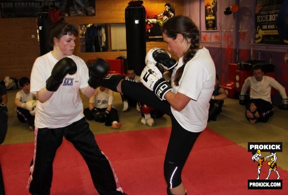 Kelley throwing a roundhouse to fellow new start Charlotte.-week2-no21