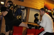 The gas man in action with the new sparring group.-3