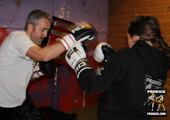 Kelley Rasdale in Action in the new sparring group.45