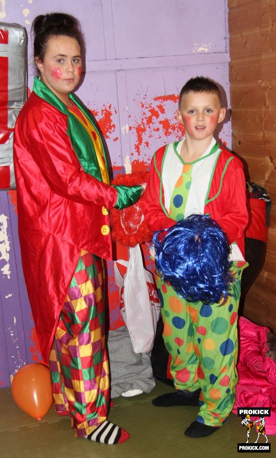 Kelsy and Garyn Clowning around at the fancy dress special.101