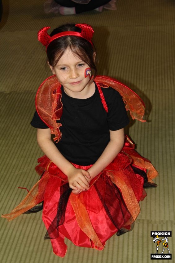 The little lady bird sitting peacefully at the fancy dress night.124