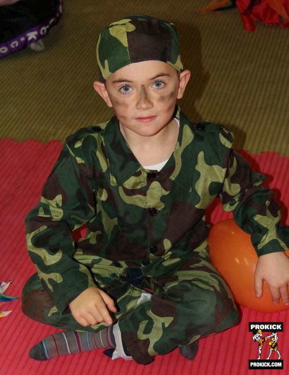 Soldier boy at the Halloween fancy dress special.90