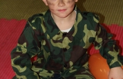 Soldier boy at the Halloween fancy dress special.90
