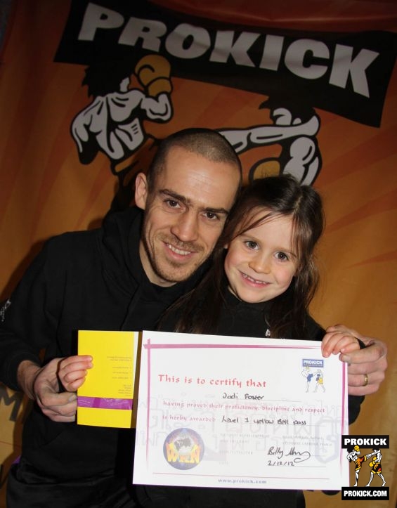 Davy Foster with daughter Jodi on the grading day.