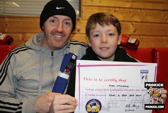 Alex senior and junior at the Christmas ProKick kids grading.