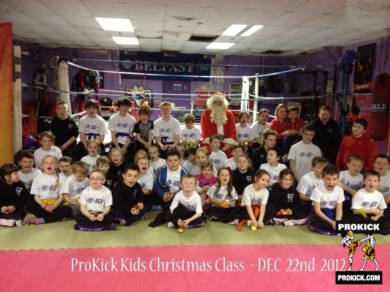Santa visits the ProKick gym in wilgar st