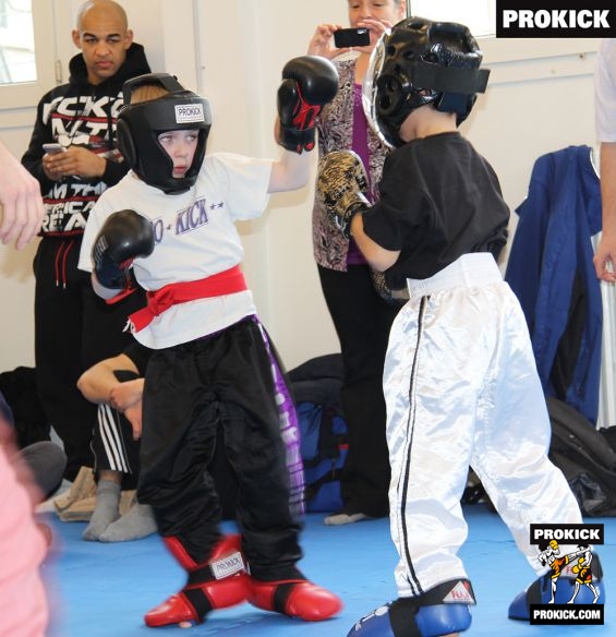 ProKicks Joseph Millar age 7 in kickboxing action