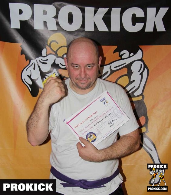 Alex Crowe new ProKick kickboxing brown belt