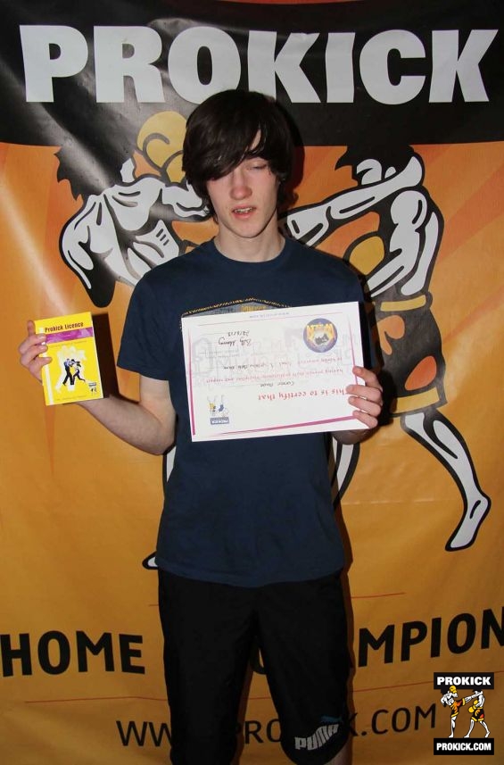 Conor Fayle new ProKick kickboxing yellow belt