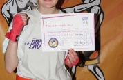 Lyndsay McMullan new prokick kickboxing green belt