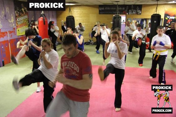 Prokick kickboxers in grading