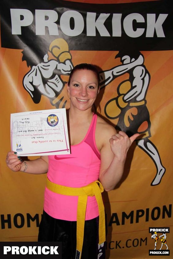 Rowena Bolt new prokick kickboxing orange belt