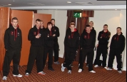 Scottish team at the kickboxing weigh-ins