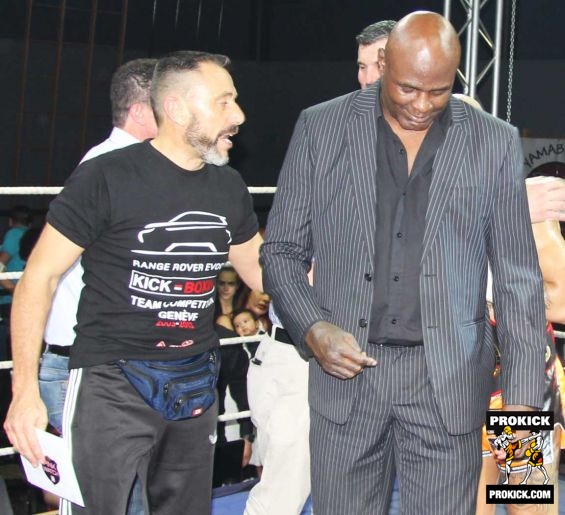 Philippe and Ernesto at Geneva kickboxing event.