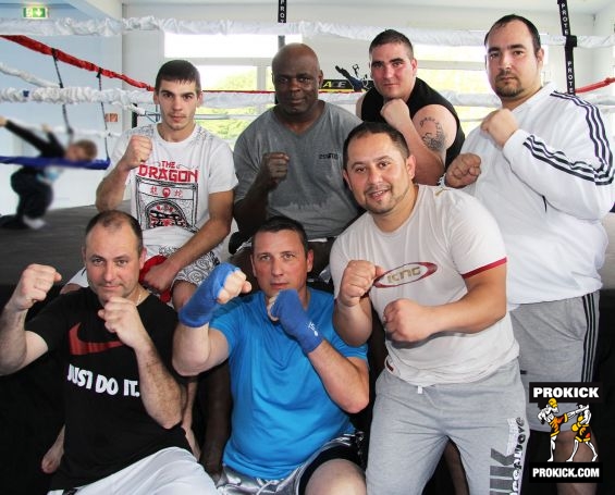 French group kickboxers at Ernesto Hoost seminar Geneva