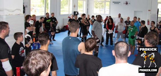 Kickboxers at Hoost seminar in Geneva