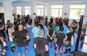 Swiss group of kickboxers at Hoost seminar in Geneva