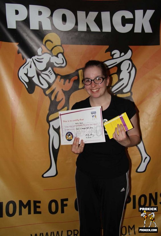 Kellie Burch new Kickboxing ProKick Orange belt
