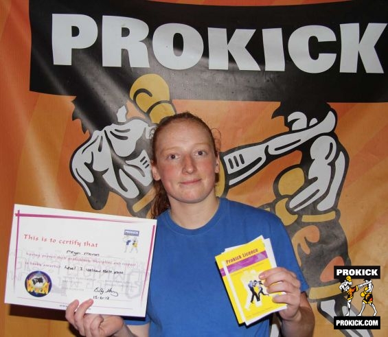 Megan Moran new kickboxing ProKick yellow belt