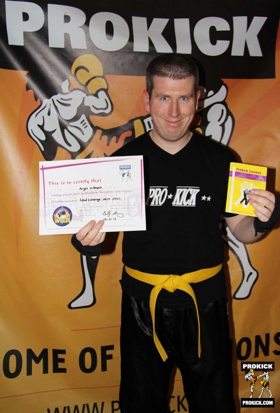 Nigel Gilespie new kickboxing ProKick Orange belt