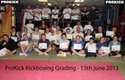 Prokick kickboxing grading new belters 15th June 2013