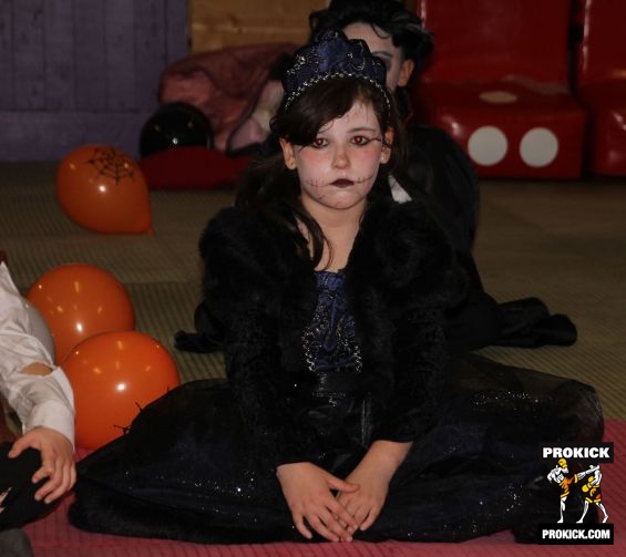 Cara Colivin sitting still at the halloween special