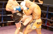 Action with knee yoann Kongolo vs Aidan Brooks