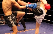High kicking action with Cioici and Spiteri in Belfast