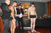 Johnny Smith face-off with Nunzio Zambataro at weigh-ins