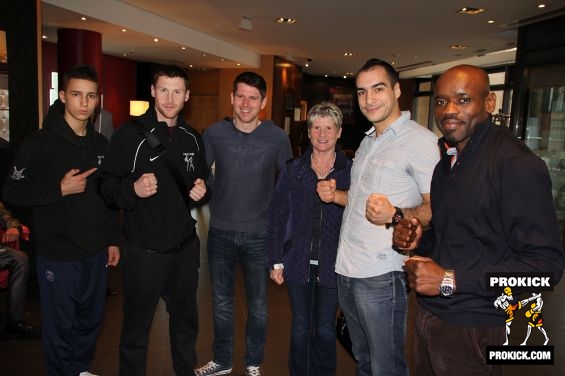 Main event Group at weigh-in Belfast