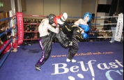 Spinning back kick by Malachy Mc Donnell in a Demo bout Belfast 