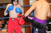 Teenage Kickboxing action in Belfast