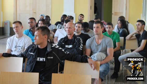 Fighters at press weigh-ins