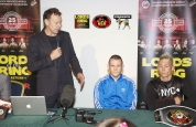 Billy Murray with Sam Allan at Lords of the Ring press day