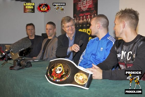 Gary Gillespie interviews fighters at ProKick press Launch