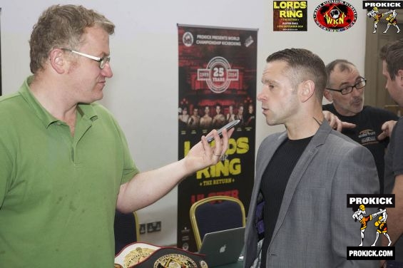 Gary Hamilton talks to news letter Nicky Fulerton at lords of the Ring Ulster hall