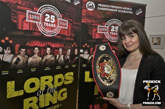 Ursula Agnew at kickboxing press launch