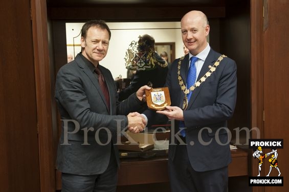 ProKick Head Billy Murray presented with award 