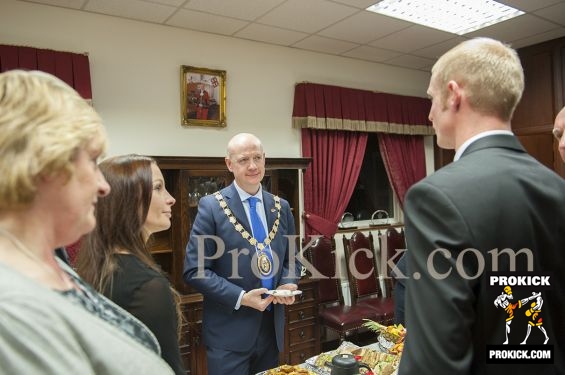 Lord Mayor Councillor Mr Philip Smith honours McMullan