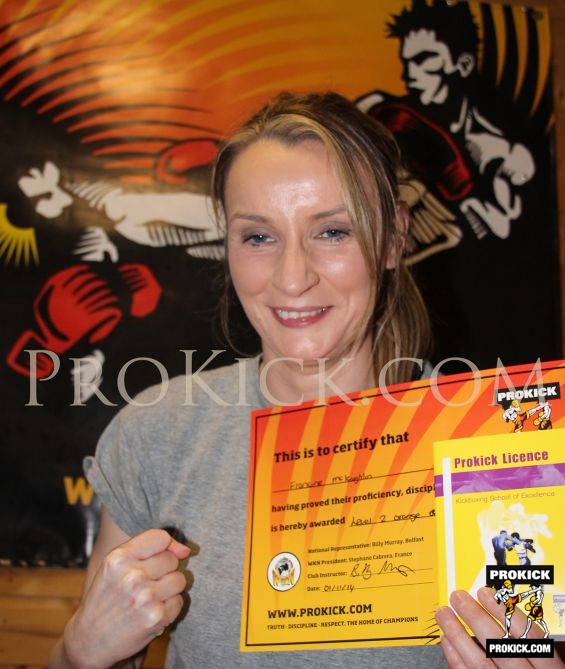 Francine McLoughlin new ProKick orange belt