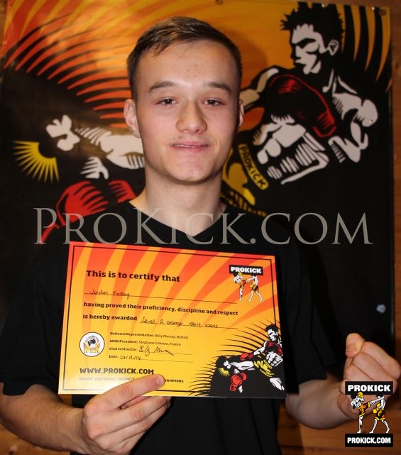 Jordan Finlay Prokick new Orange belt