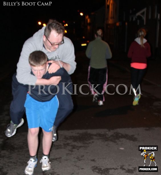 Piggy Back Fitnes in Belfast ProKick bootcamp