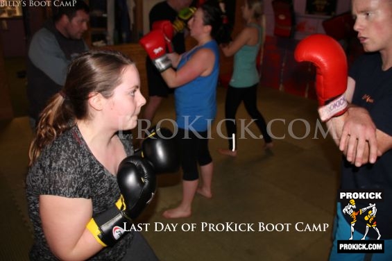 One arm Kickboxer at Bootcamp