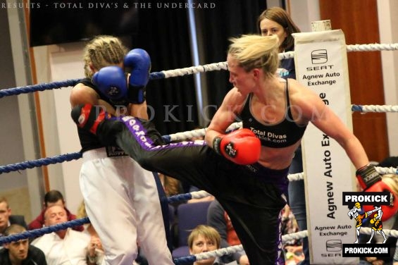 Cathy lands Back Kick